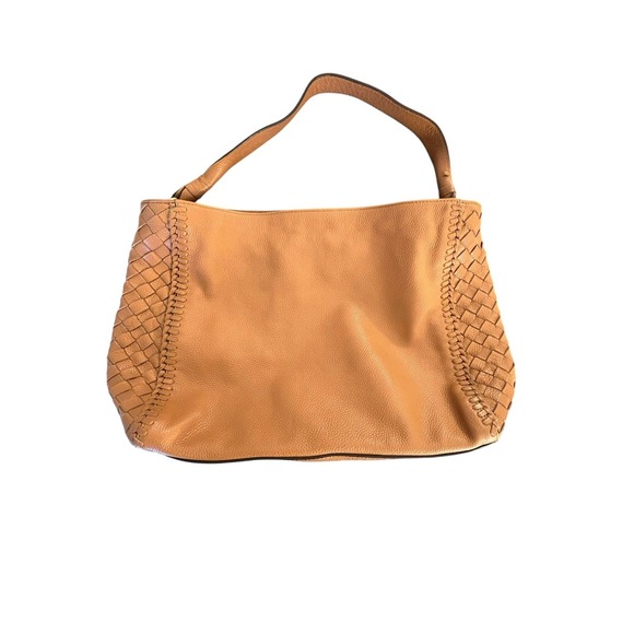 Cole Haan Dillan RFID‎ Blocker Hobo Basket Weave Leather Shoulder Handbag Purse - Picture 3 of 11